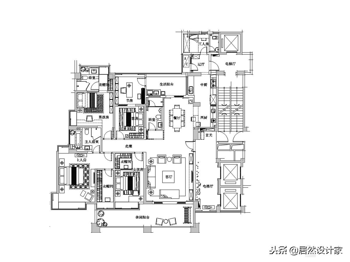 185㎡新中式風(fēng)格裝修，即有國(guó)風(fēng)韻味，又有現(xiàn)代潮流